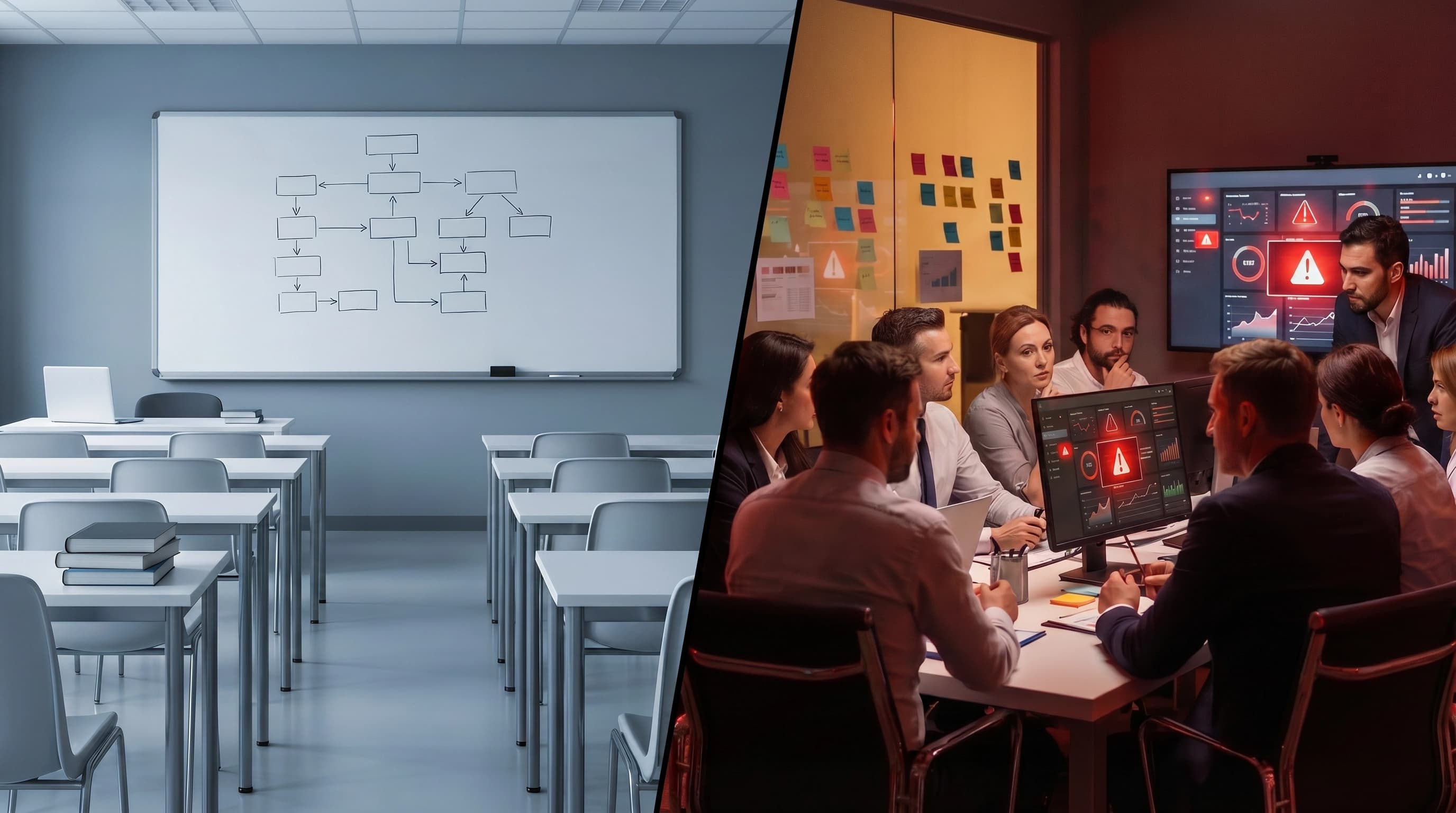 קורס ניהול פרויקטים - הפער בין כיתת הלימוד התיאורטית לחדר הישיבות הארגוני בפועל